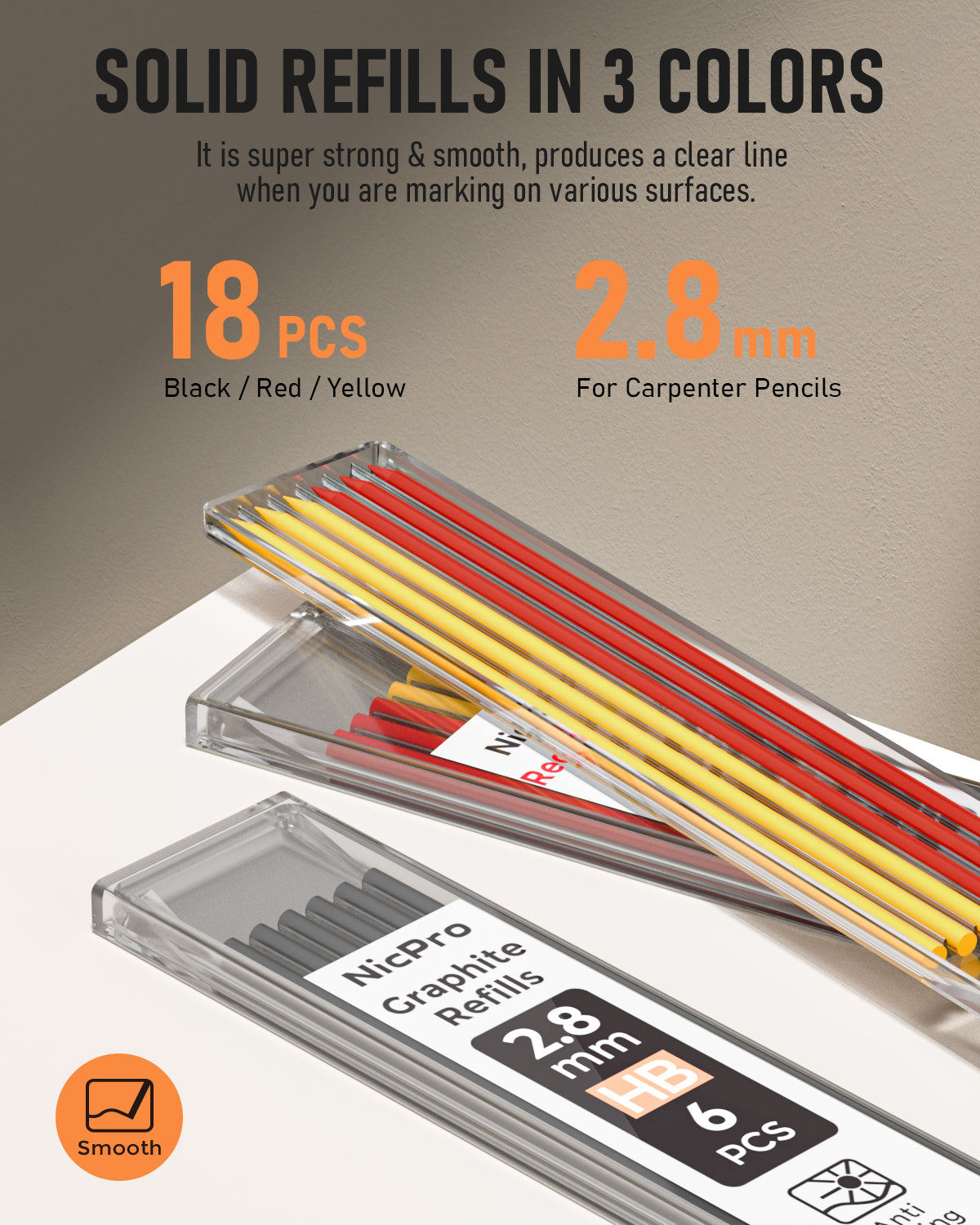 Nicpro 10PCS Mechanical Carpenter Pencil Set with Built-in Sharpener, Lead Refill, Engraving Pen, Center Punch, Lead Pointer, Deep Hole Marker Construction Pencil for Architect Woodworking