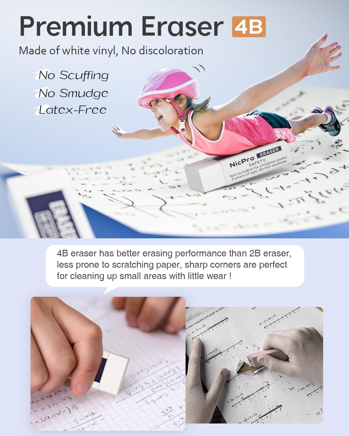 Nicpro 3 Pack Blocky Gear 0.5 mm Metal Mechanical Pencils Set with Case, Lead Drafting Pencil with 8 Tube (480PCS) Lead Refills(HB 2B), 4 Erasers, 18 Eraser Refills for Art Writing, Sketching Drawing