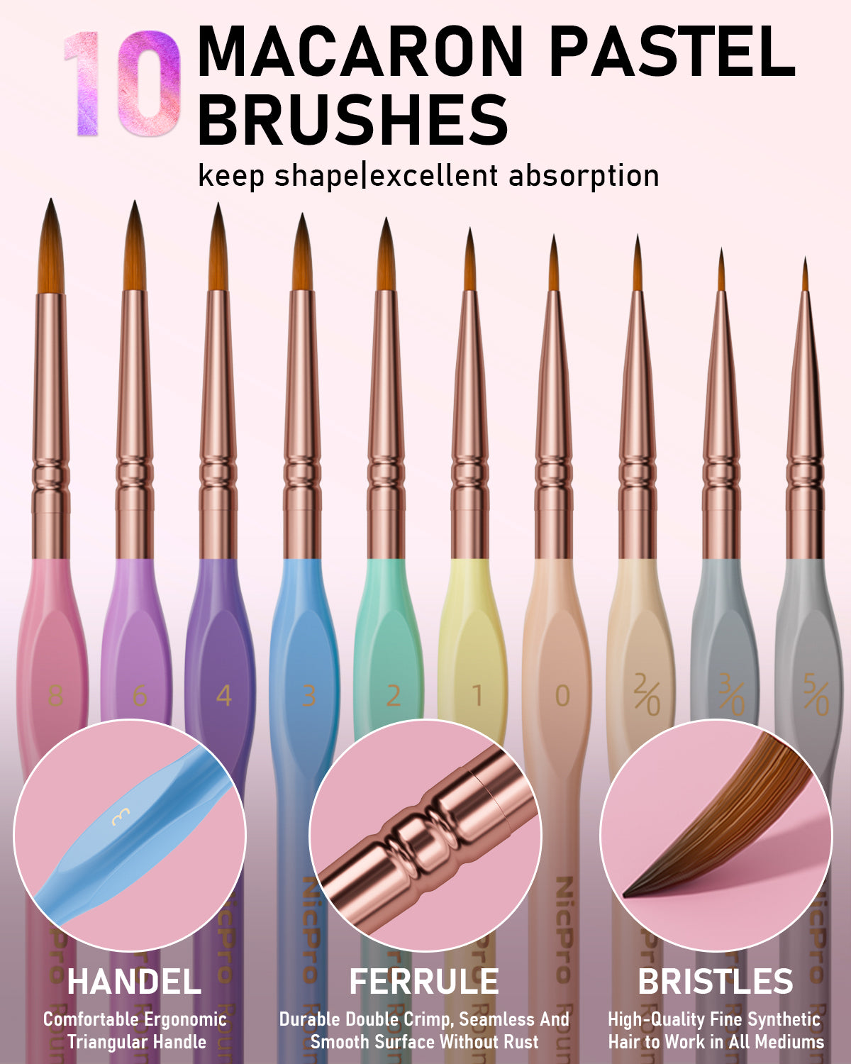 Nicpro 50 Colors Watercolor Paint Set, Including Metallic & Fluorescent Color, 8PCS Pastel Detail Painting Brush, Water Color Paper, Palette, Art Supplies Kit for Artist Adult Beginner with Gift Box