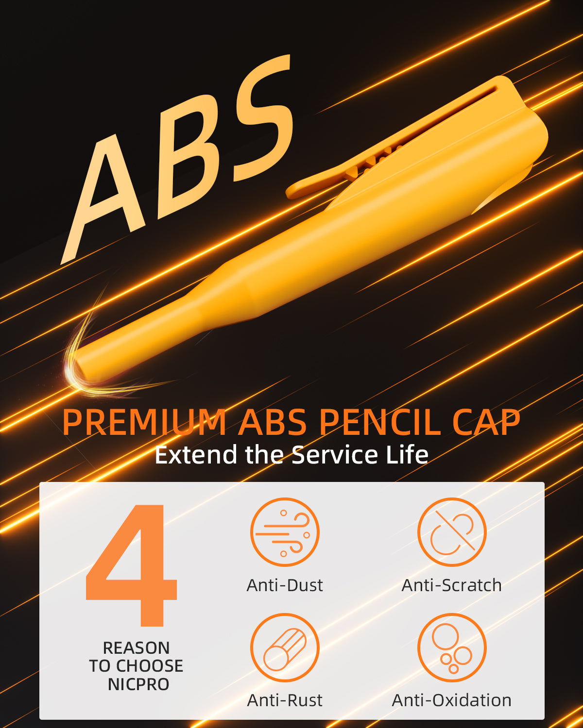 Nicpro 5 Pack Carpenter Pencil with Sharpener & Holders, Mechanical Carpenter Pencils Set with 53 Refills, Deep Hole Marker Woodworking Pencils, Heavy Duty Construction for Architect-With Case