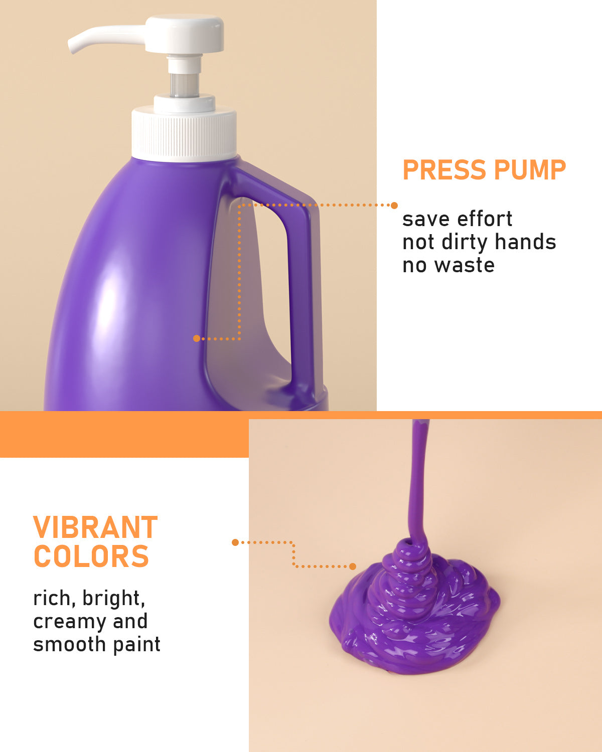 Nicpro 14 Colors Large Washable Paint Set (33.8 oz, 1000ml), Acrylic Bulk Paint Supplies Non Toxic Children Tempera Paint for Art, Craft DIY, Poster & Finger Paint, School, Home,Classroom