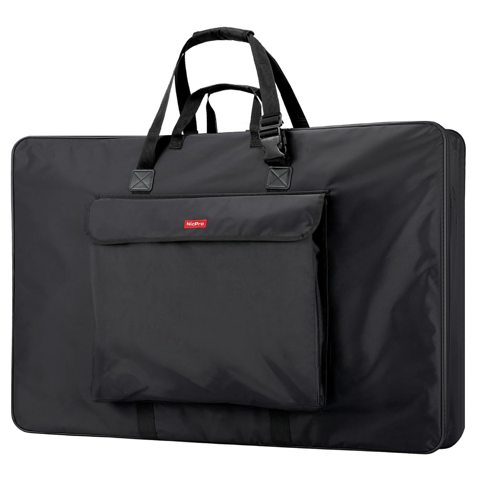 Nicpro Upgrade Art Portfolio Bag 32 x 42 Inches Waterproof Nylon Artist Carrying Bag Hard Sided Sturdy with Shoulder Strap,Storage Case for Artwork Sketch Drawing Canvas Photography Poster Solar Panel