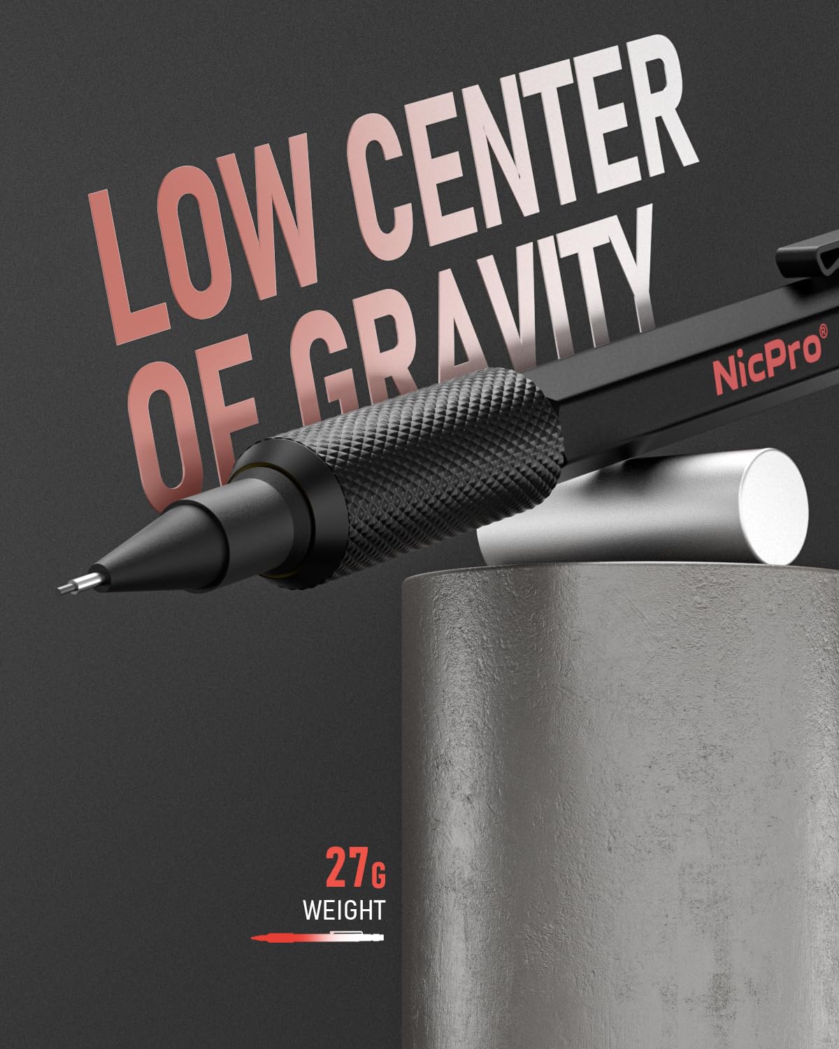 Nicpro 0.5 mm Mechanical Pencils Set with Case, 3PCS Professional Metal Artist Mechanical Pencil With 6 Tube HB Lead Refills, Eraser, Weatherproof Barrel for Outdoor Writing Drafting Drawing Sketching