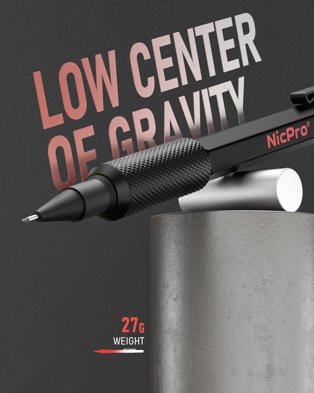 Nicpro 0.7 mm Mechanical Pencils Set with Case, 3PCS Professional Metal Artist Mechanical Pencil With 6 Tube HB Lead Refills, Eraser, Weatherproof Barrel for Outdoor Writing Drafting Drawing Sketching