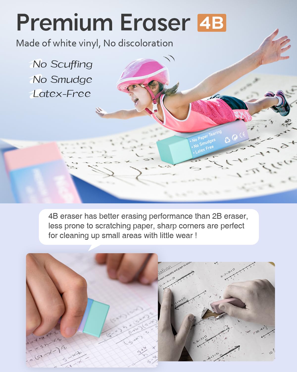 Nicpro 6PCS Pastel Mechanical Pencil Set, 0.5 & 0.7 & 0.9 mm with 6 Tubes HB Lead Refill, 3PCS Eraser and 9PCS Eraser Refill for Student Writing Drafting, Drawing, Sketching-with Cute Case