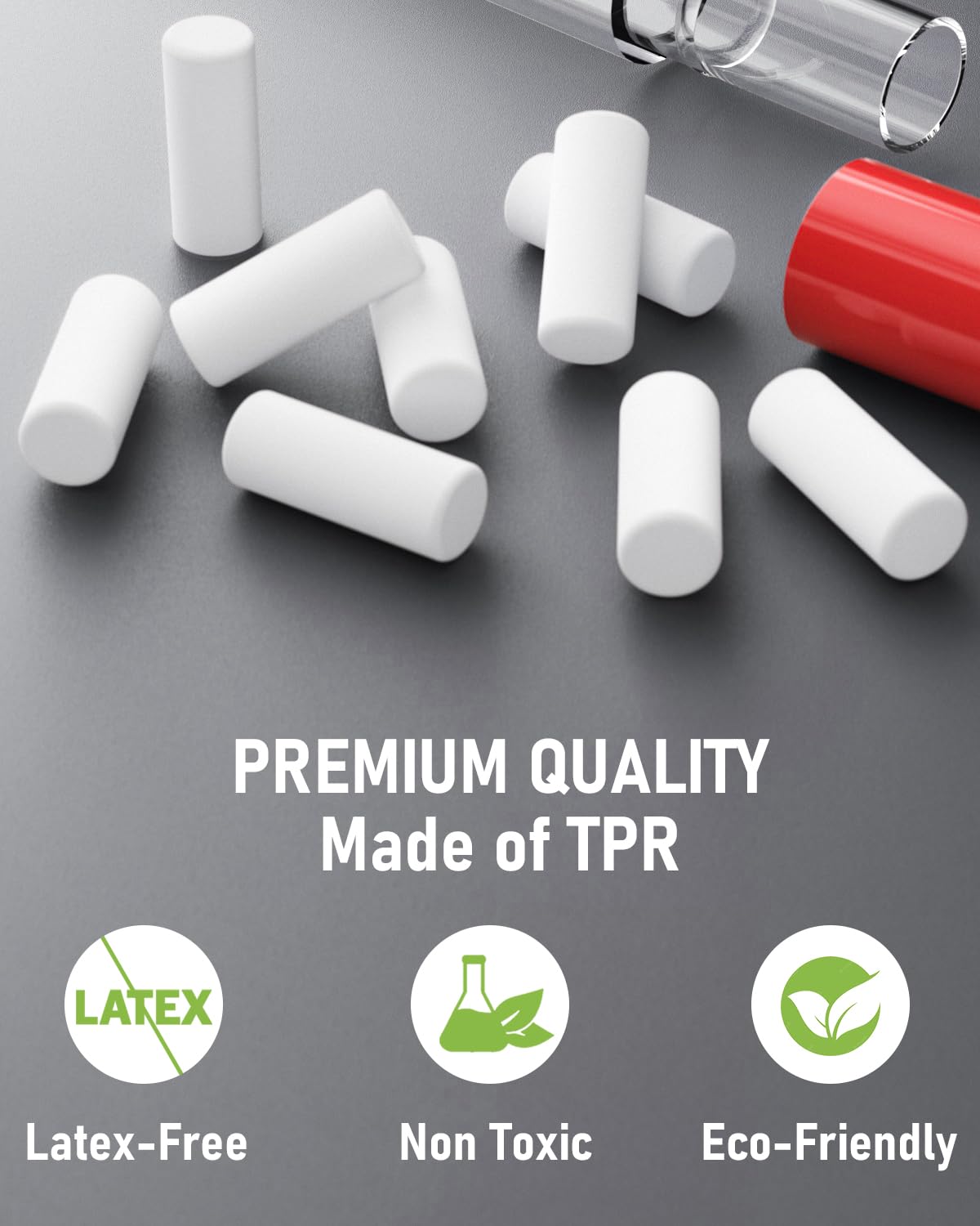 Nicpro 54PCS Refill Erasers for Mechanical Pencil, 6 Tubes Erasers, Widely Available for Nicpro Mechanical Pencil, Top Eraser Easy to Clean (0.15'' × 0.4'')