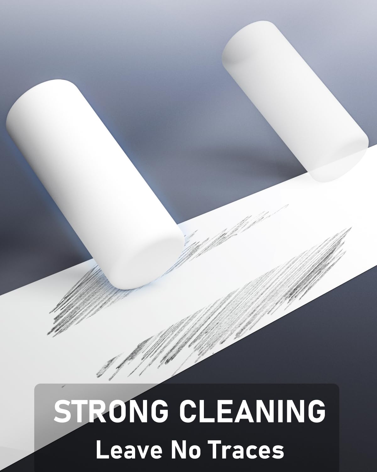 Nicpro 54PCS Refill Erasers for Mechanical Pencil, 6 Tubes Erasers, Widely Available for Nicpro Mechanical Pencil, Top Eraser Easy to Clean (0.15'' × 0.4'')