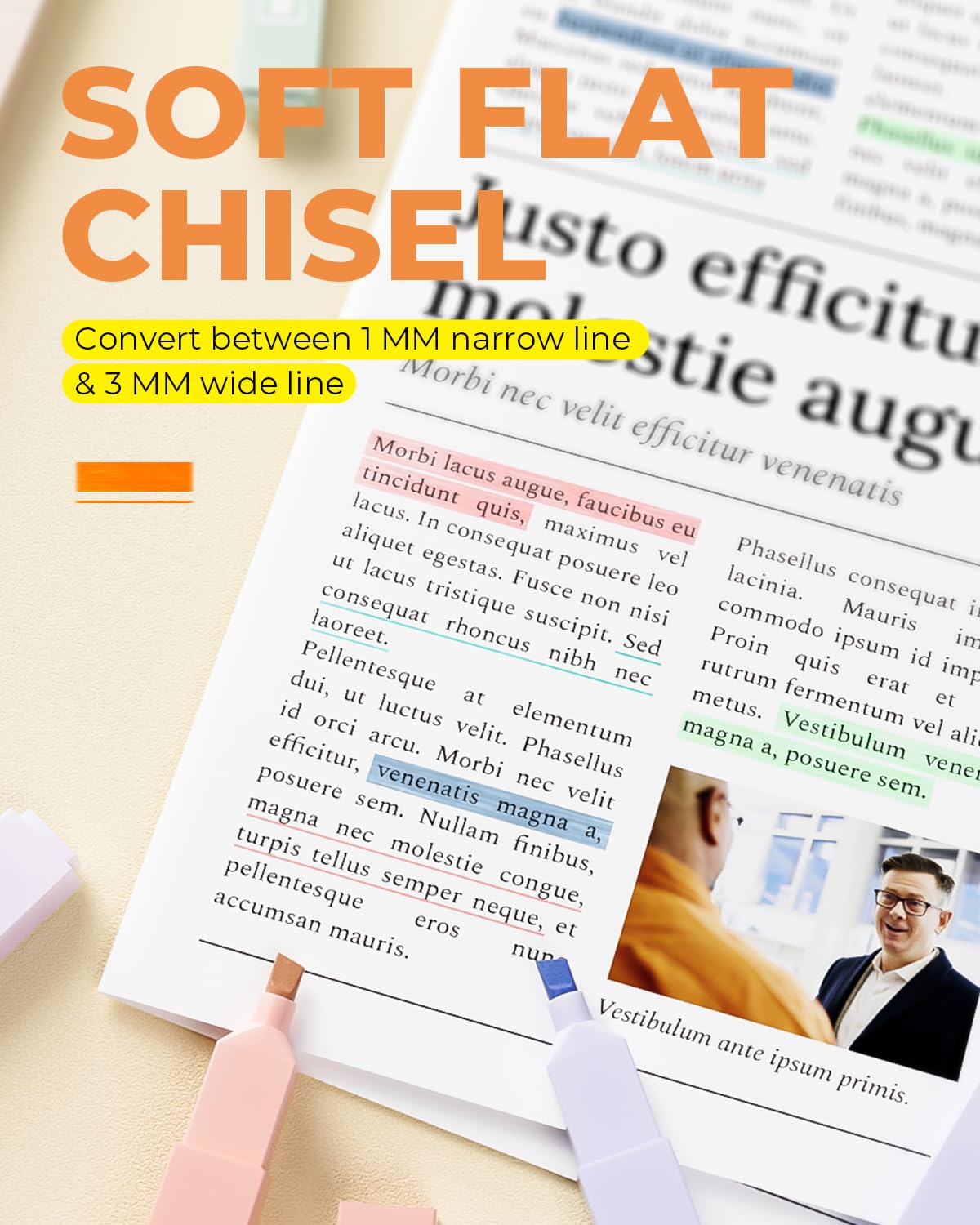 Nicpro Pastel Highlighters, 12PCS Aesthetic Cute Highlighters with Soft Chisel Tip Fast Dry & No Bleed Bible Highlighters, Aesthetic School Supplies for Teens & College Students