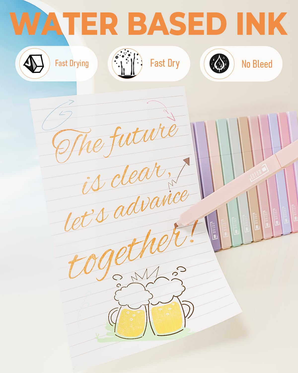 Nicpro Pastel Highlighters, 12PCS Aesthetic Cute Highlighters with Soft Chisel Tip Fast Dry & No Bleed Bible Highlighters, Aesthetic School Supplies for Teens & College Students