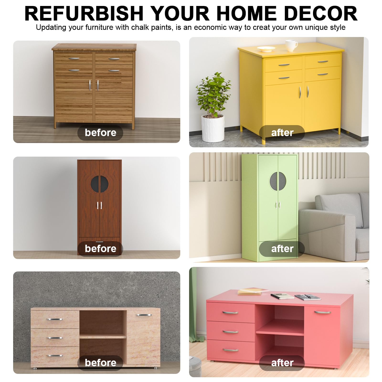 Nicpro Black Chalk Paint for Furniture, Ultra Matte Finish Acrylic Craft Paint (8.45 oz, 250ml) Chalk Furniture Paint Black with Color Wheel for Crafts, Home Decor, Beginners and Artist