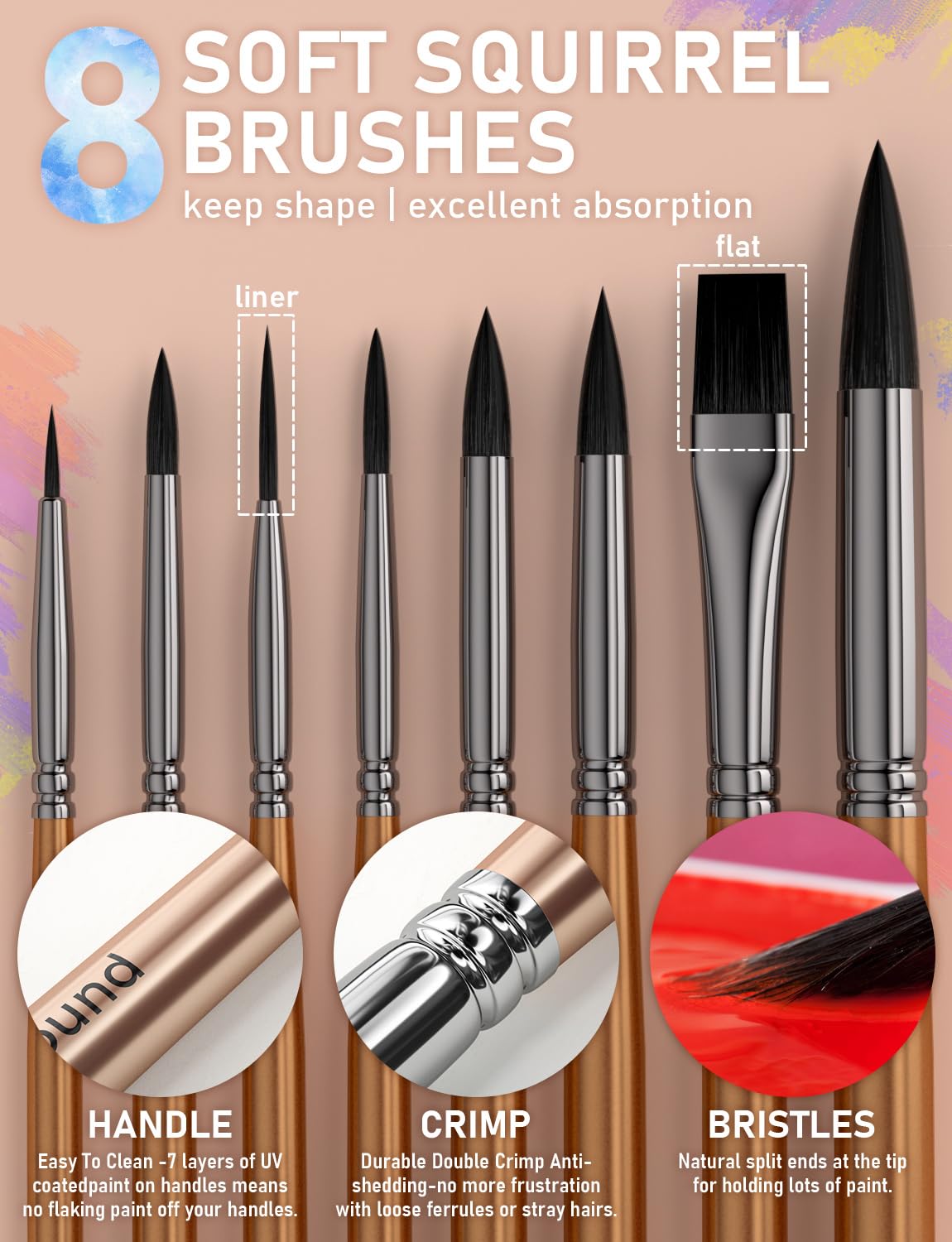 Nicpro 100 Colors Watercolor Paint Set include Metallic Macaron & Fluorescent, 8 Squirrel Painting Brushes, 25 Water Color Paper, Palette, Art Supplies Kit for Artist Adult Kid Beginner with Gift Box