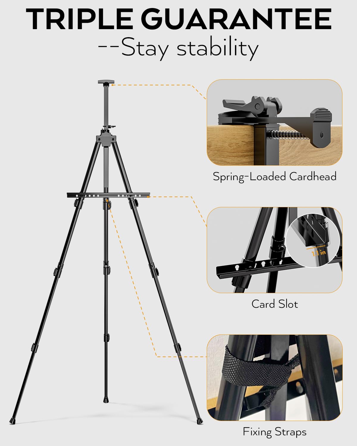 6 Pack Portable Artist Easel Stand for Painting, Nicpro Adjustable Height Painting Easel for Adults, Tabletop Art Drawing Easels for Painting Canvas, Black Easels for Display,Posters, Wedding Signs