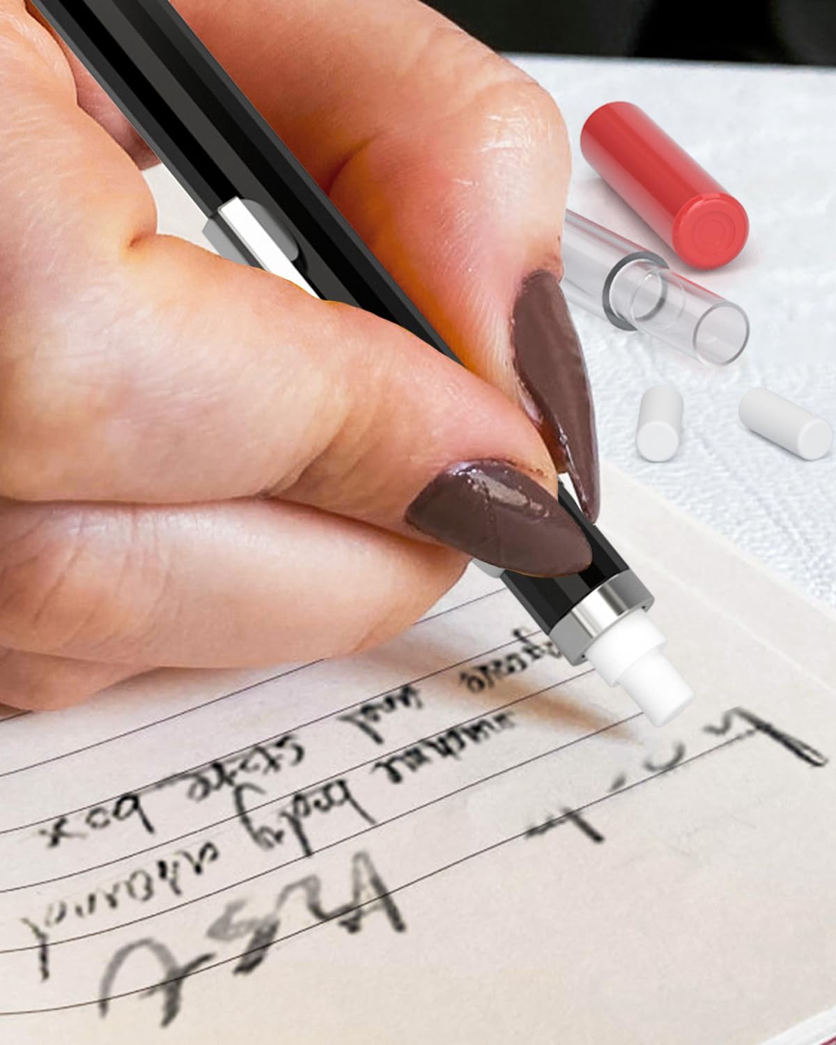 Nicpro 54PCS Refill Erasers for Mechanical Pencil, 6 Tubes Erasers, Widely Available for Nicpro Mechanical Pencil, Top Eraser Easy to Clean (0.15'' × 0.4'')