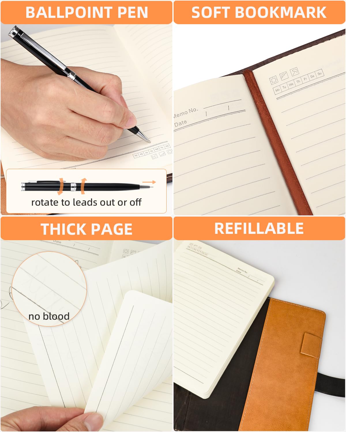 Nicpro Diary with Lock, A5 PU Leather Journal with Lock, Metal Pen, 260 Pages Password Notebook for Men and Women, Vintage Lock Daily Journal for Travel, Note Take, Plans, Organize (10 x 7 in)