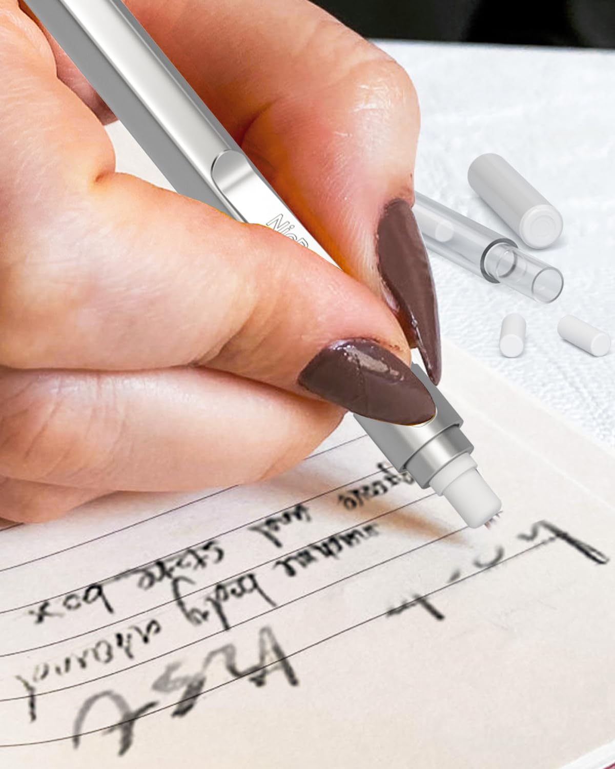 Nicpro 54PCS Refill Erasers for Mechanical Pencil, 6 Tubes Top Erasers, Widely Available for Nicpro Mechanical Pencil, Easy to Clean Without Scratching Paper (0.17" × 0.4")