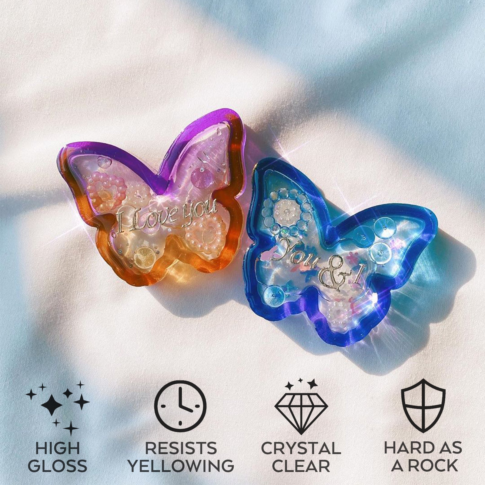 Clear Epoxy Resin Starter Kit 115 Pack, 16 Ounce Resin with 36 Colors Mica Powders Pigment, Measuring Cups, Silicone & Wood Stick Beginner Tools for Craft, Jewelry Making, Molds, Cast Pouring