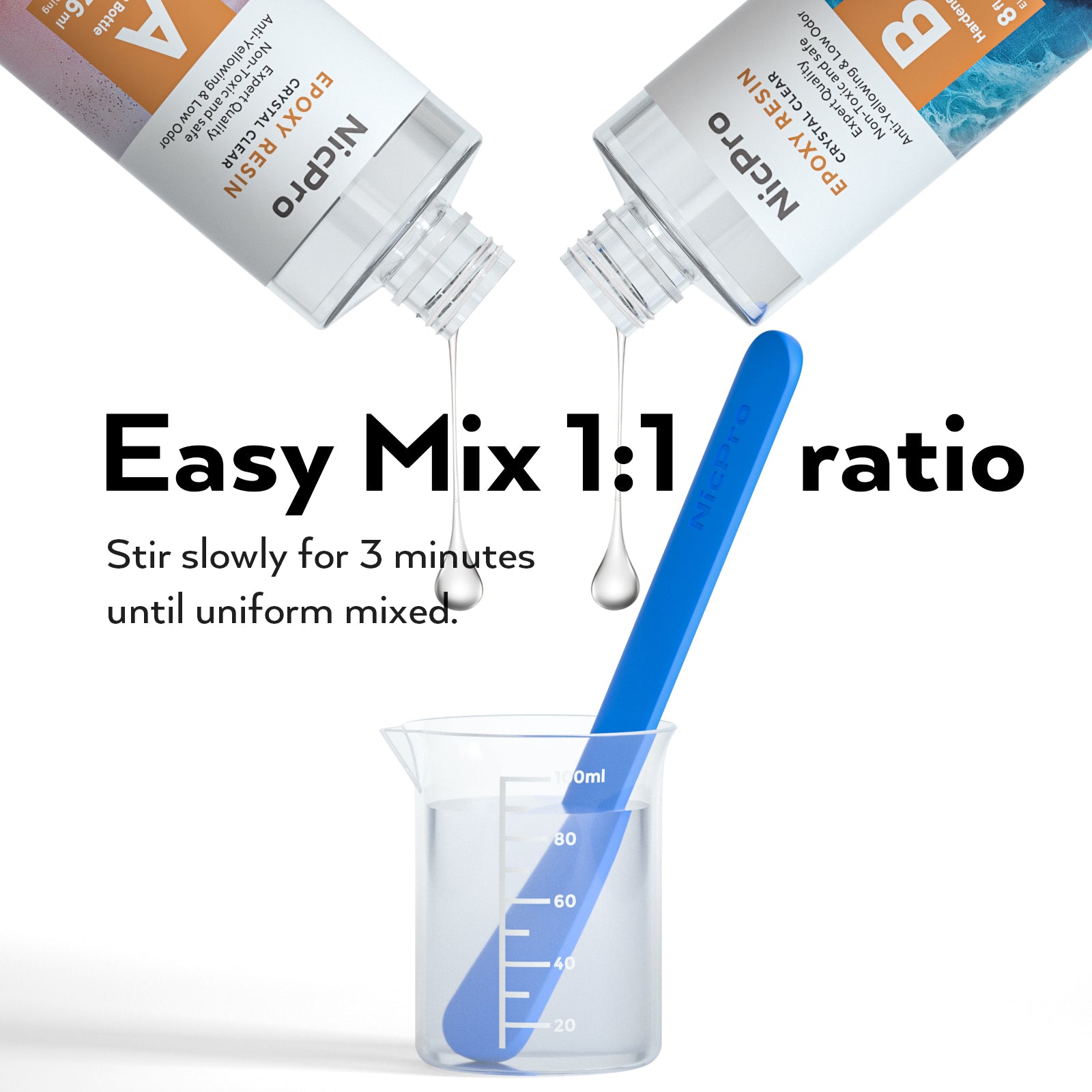 Clear Epoxy Resin Starter Kit 115 Pack, 16 Ounce Resin with 36 Colors Mica Powders Pigment, Measuring Cups, Silicone & Wood Stick Beginner Tools for Craft, Jewelry Making, Molds, Cast Pouring