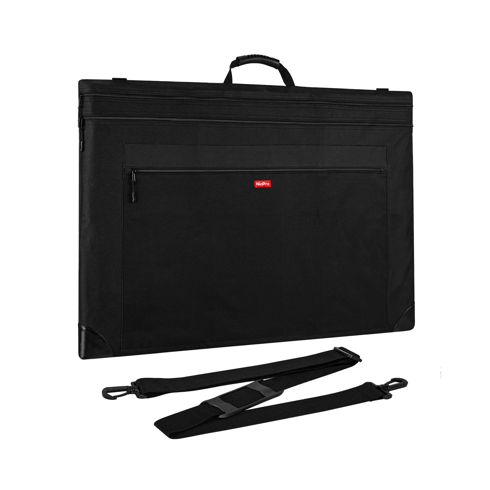 Waterproof Nylon Art Portfolio Case Art Supplies Large Capacity Multifunction Wear Resistant Painting Board Bag for Traveling Carrying Gray Large
