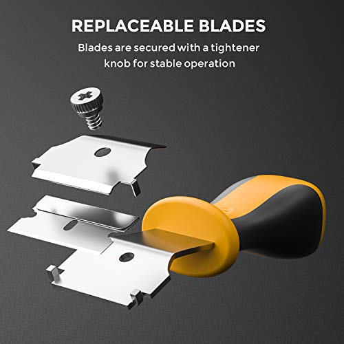 Nicpro 140 Pack Single Edge Razor Blades Replacement Industrial Cutter Refill For All Standard Utility Scraper Knife, Paint & Sticker Remove