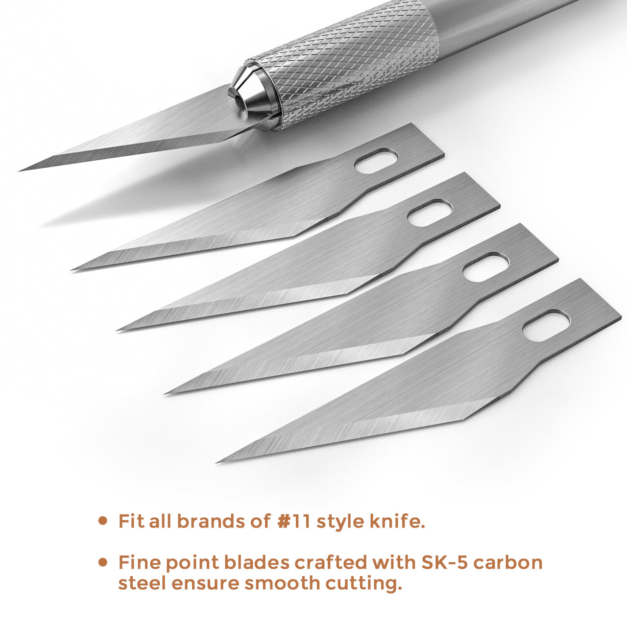 Nicpro 240PCS Hobby Blades Set, Art Excel Utility #11 Blades Refill Cu