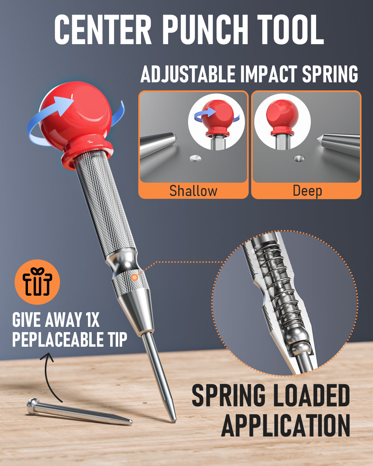 Nicpro 10PCS Mechanical Carpenter Pencil Set with Built-in Sharpener, Lead Refill, Engraving Pen, Center Punch, Lead Pointer, Deep Hole Marker Construction Pencil for Architect Woodworking