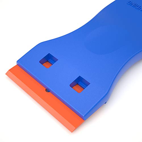 Nicpro 3 PCS Mini Plastic Razor Scraper Tool with 120 PCS Double Edged Razor Blades for Glass, Removing Labels, Stickers and Decals,Window Cleaning