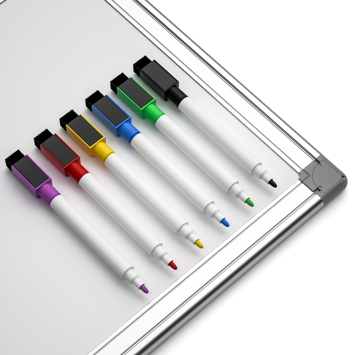 Nicpro 11"×14" Small Magnetic Dry Erase Board Double Sided Portable Aluminum Framed Hanging Whiteboard with 6 Erase Markers 3 Magent