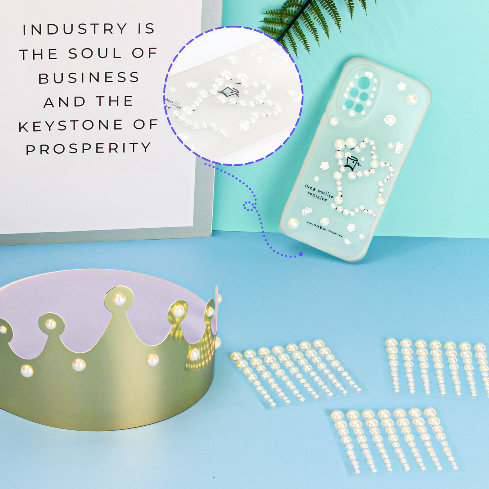 1050 PCS Pearl Stickers Self Adhesive,Nicpro 5 Size Stick On Makeup Pearl Gem Jewels Decor for Face, Body, Nail, Hair, Phone Art Craft Scrapbooking Embellishments, Size 4mm/5mm/6mm/8mm/10mm