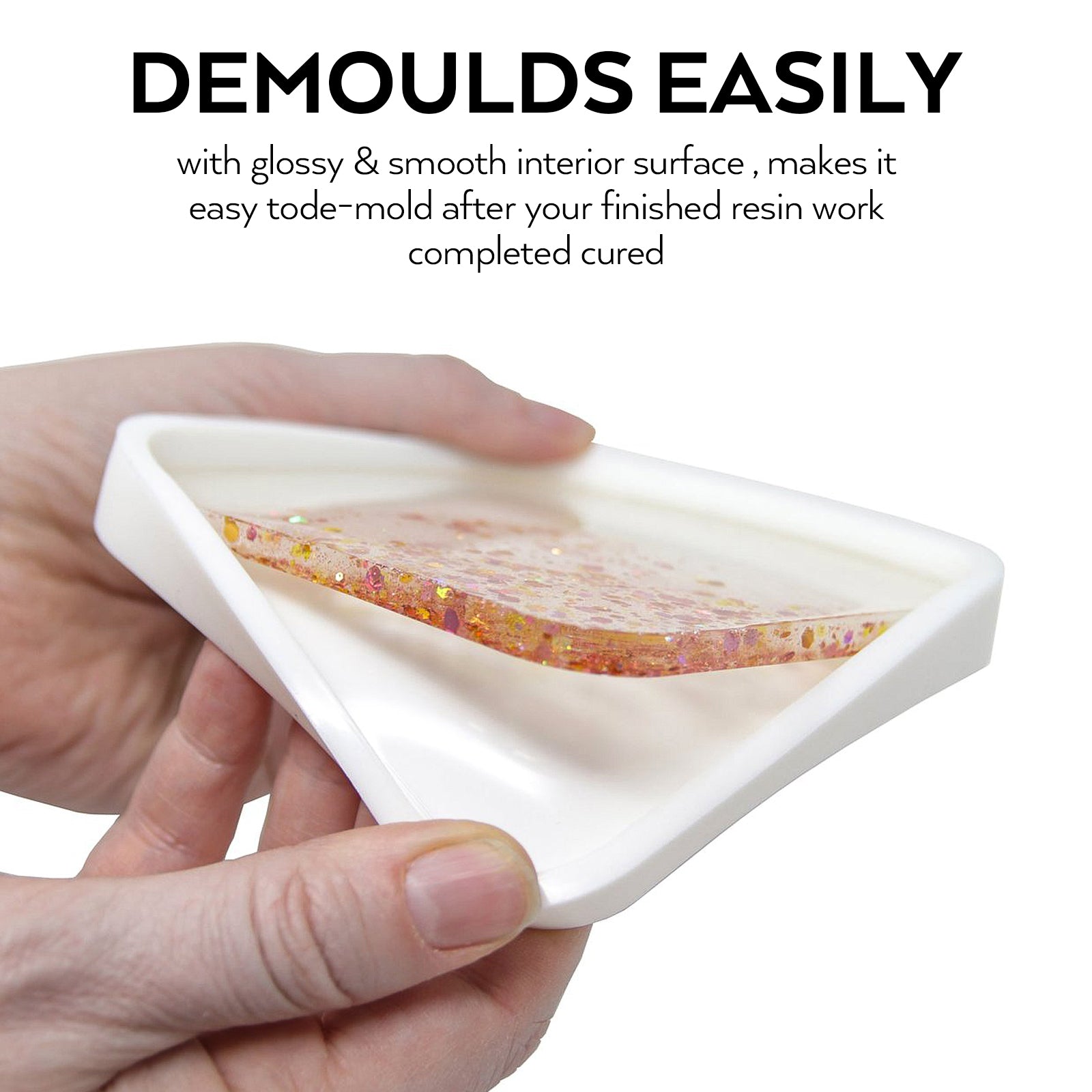 Silicone Epoxy Resin Mold Bundle Kits, Nicpro 5PCS Large Resin Casting Molds Square, Cube, Sphere, Round, Pyramid with Silicone Measure Cup and Sticks for Candle Wax, Soap Bowl Mat