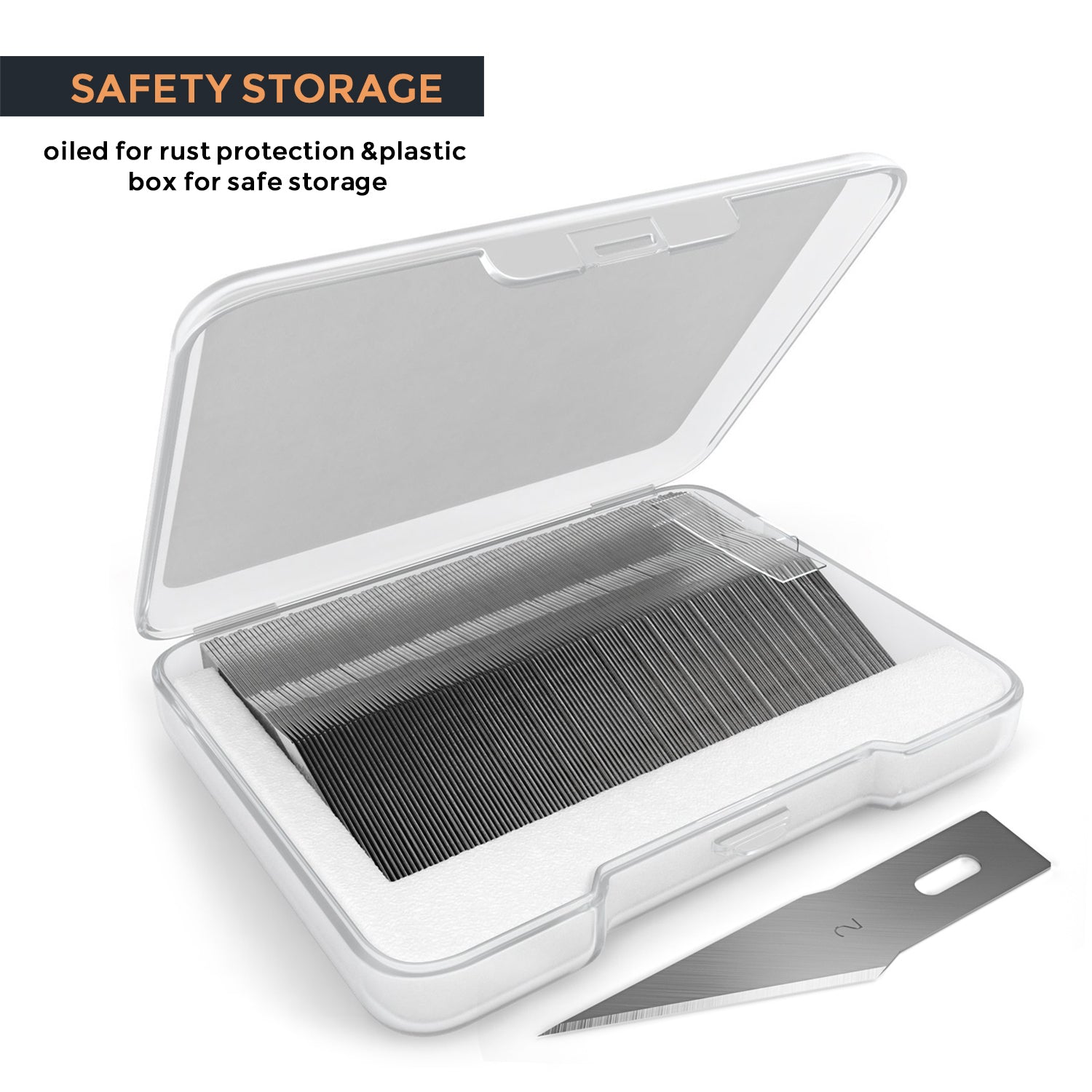 Nicpro 120 PCS Hobby Blades Set  , #2 Exacto Blades Refill  for  Art Craft, Hobby, Scrapbooking, Stencil