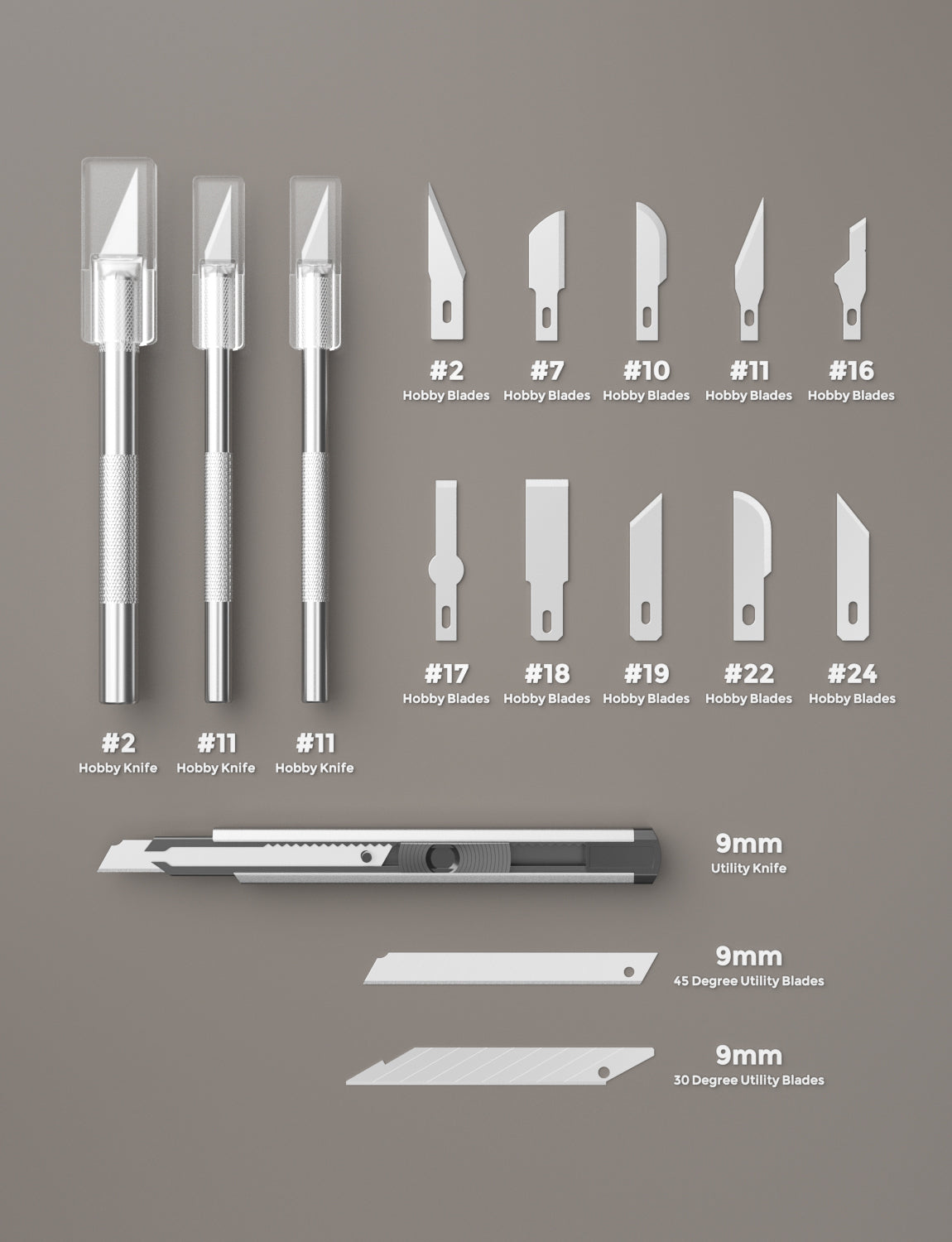 Nicpro 115 PCS Hobby Knife Set with Metal Case, Precision Utility Scalpel Razor Kit With Various Blades,Ruler for Hobby Scrapbooking Leather, Wood, Art Carving, Craft, Sharp Pen Knives