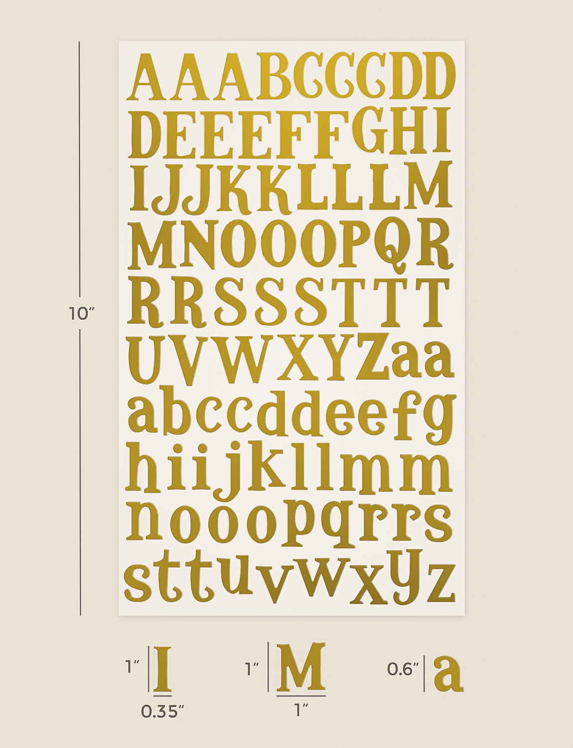 Nicpro Alphabet Letter Stickers 20 Sheet Self Adhesive ABC Sticker 10 Colors Vinyl PU Leather Metallic Finish for DIY Scrapbook Birthday Card Craft Lettering