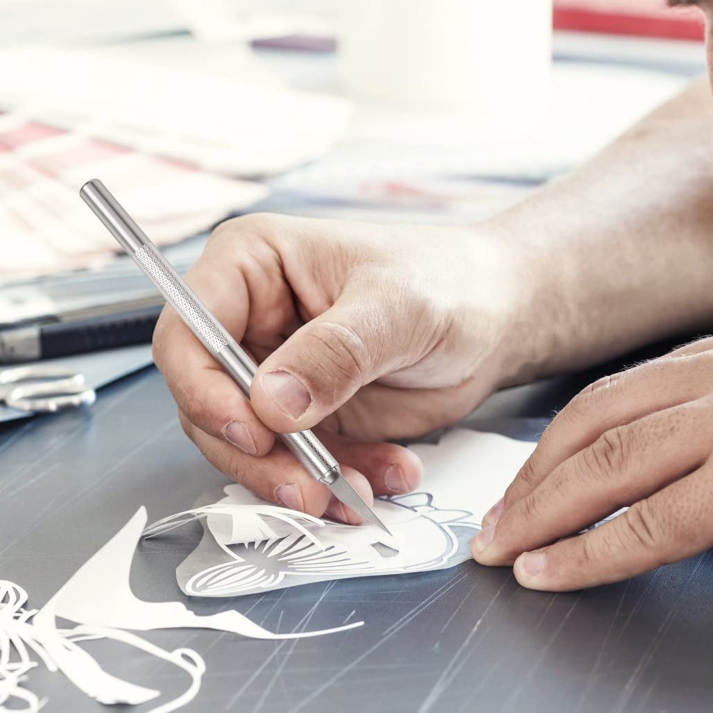 Nicpro 120 Pcs Hobby Blades Set SK-5, Utility Excel #11 Art Blades Refill Cutting Tool with Storage Case