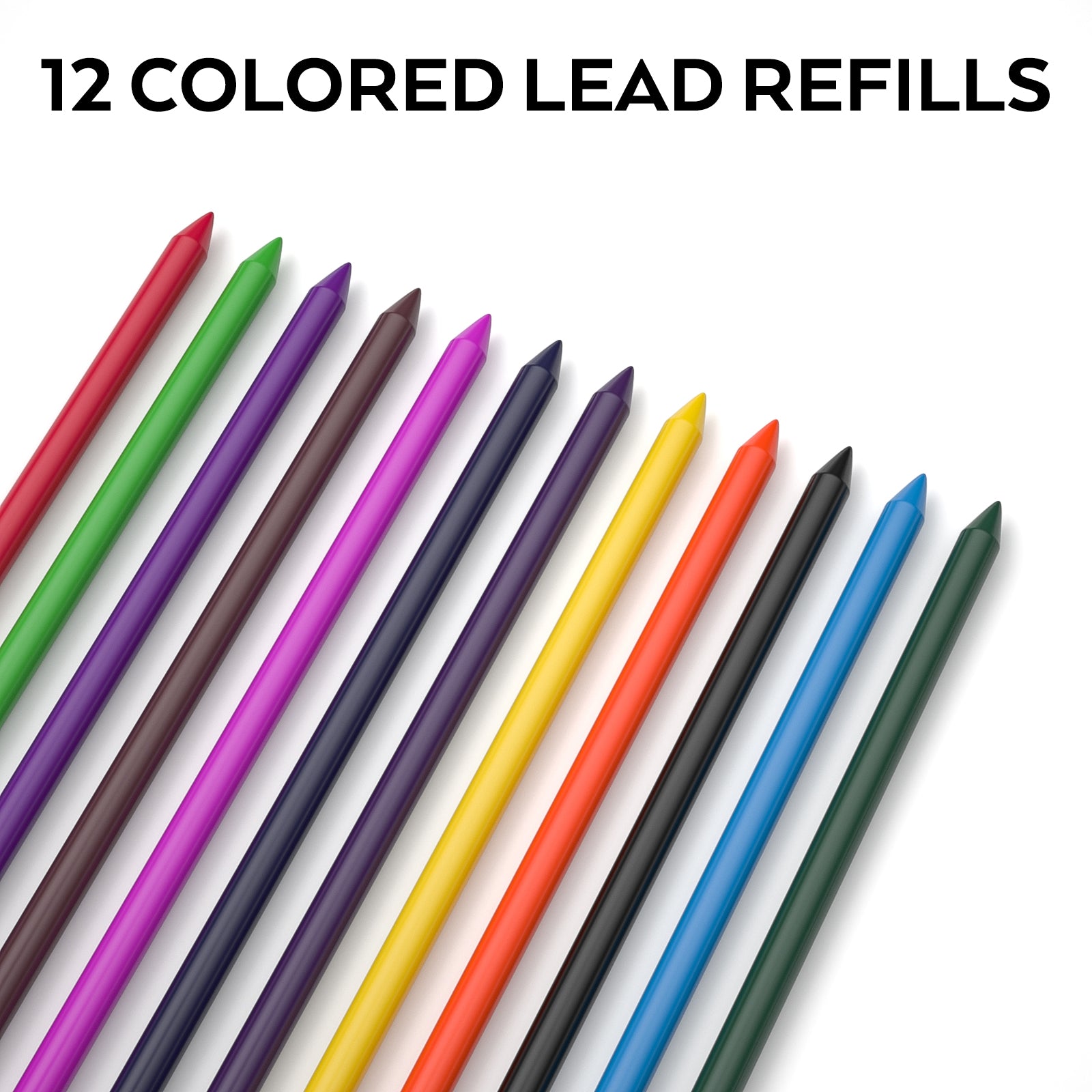 Nicpro 11 Pieces Colors 2mm Mechanical Pencil Set, 3 PCS Carpenter Drafting Pencil 2.0 mm for Art Drawing Writing Sketching Construction with 6 Tube Pre-Sharpen 2B & Color Refill, Eraser, Sharpener