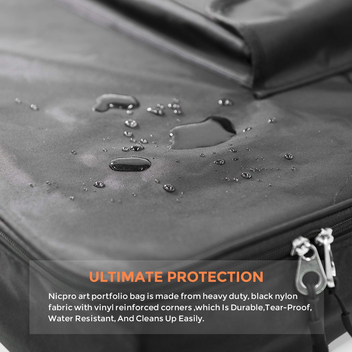 Nicpro Art Portfolio Bag 24 x 36 Inches Waterproof Artist Carrying Bag Soft Sided with Strap,Storage for Artwork Sketch Drawing Photography