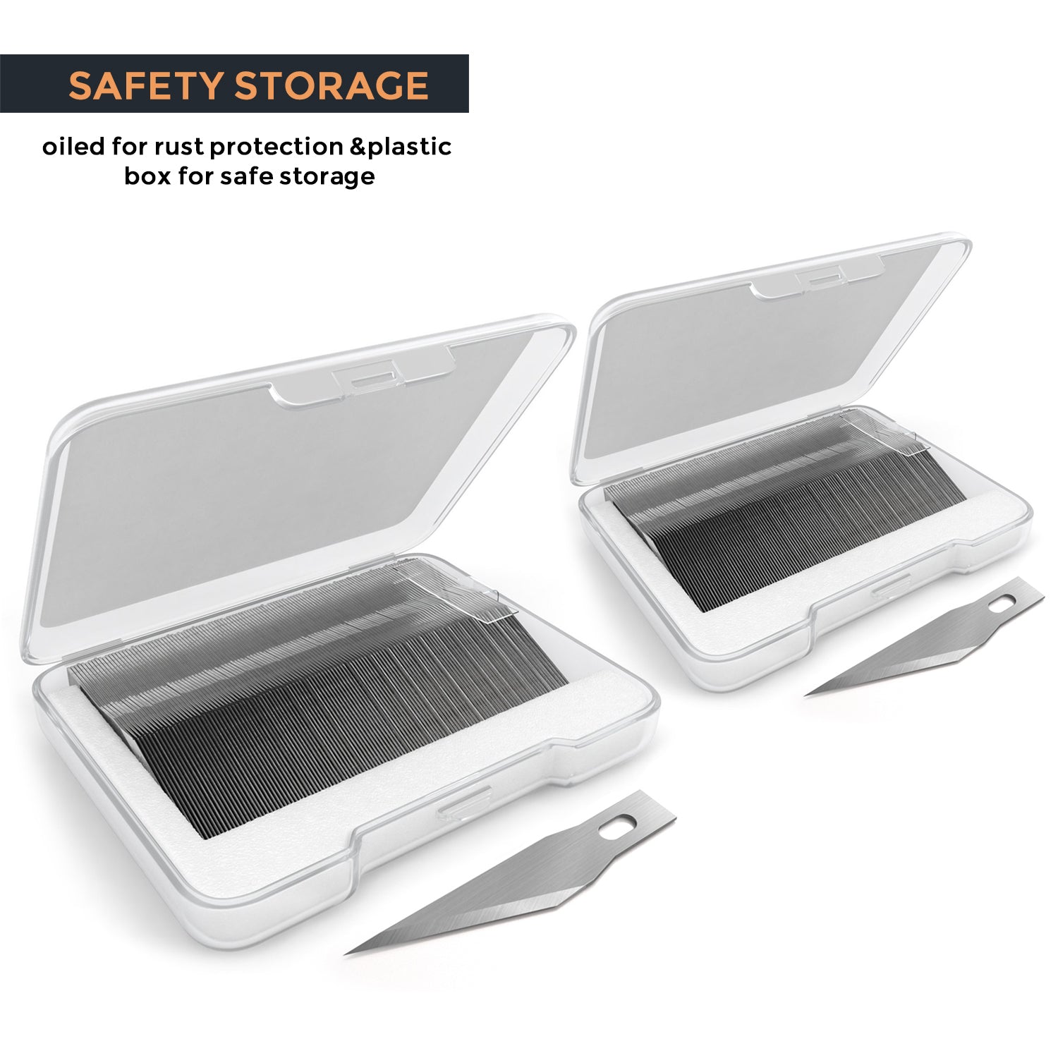 Nicpro 240PCS Hobby Blades Set, Art Excel Utility #11 Blades Refill Cutting Tool with Storage Case for Craft, Hobby, Scrapbooking, Stencil