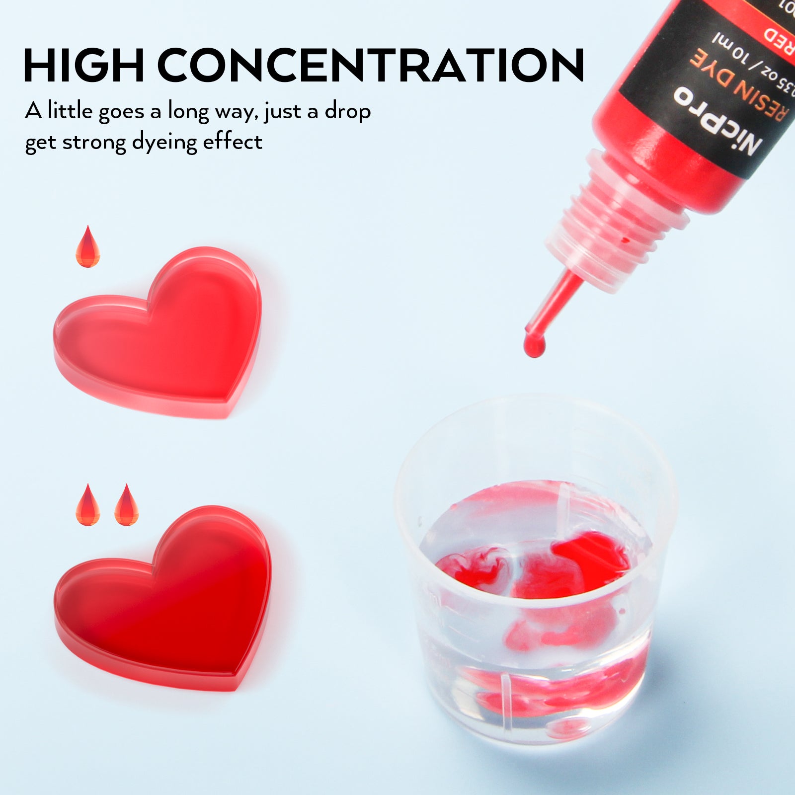 Nicpro 15 Colors Epoxy Resin Pigment, Liquid Epoxy Dye Translucent Resin Tint Colorant for Resin, DIY Jewelry Craft Paint Art Making - 0.35oz Each