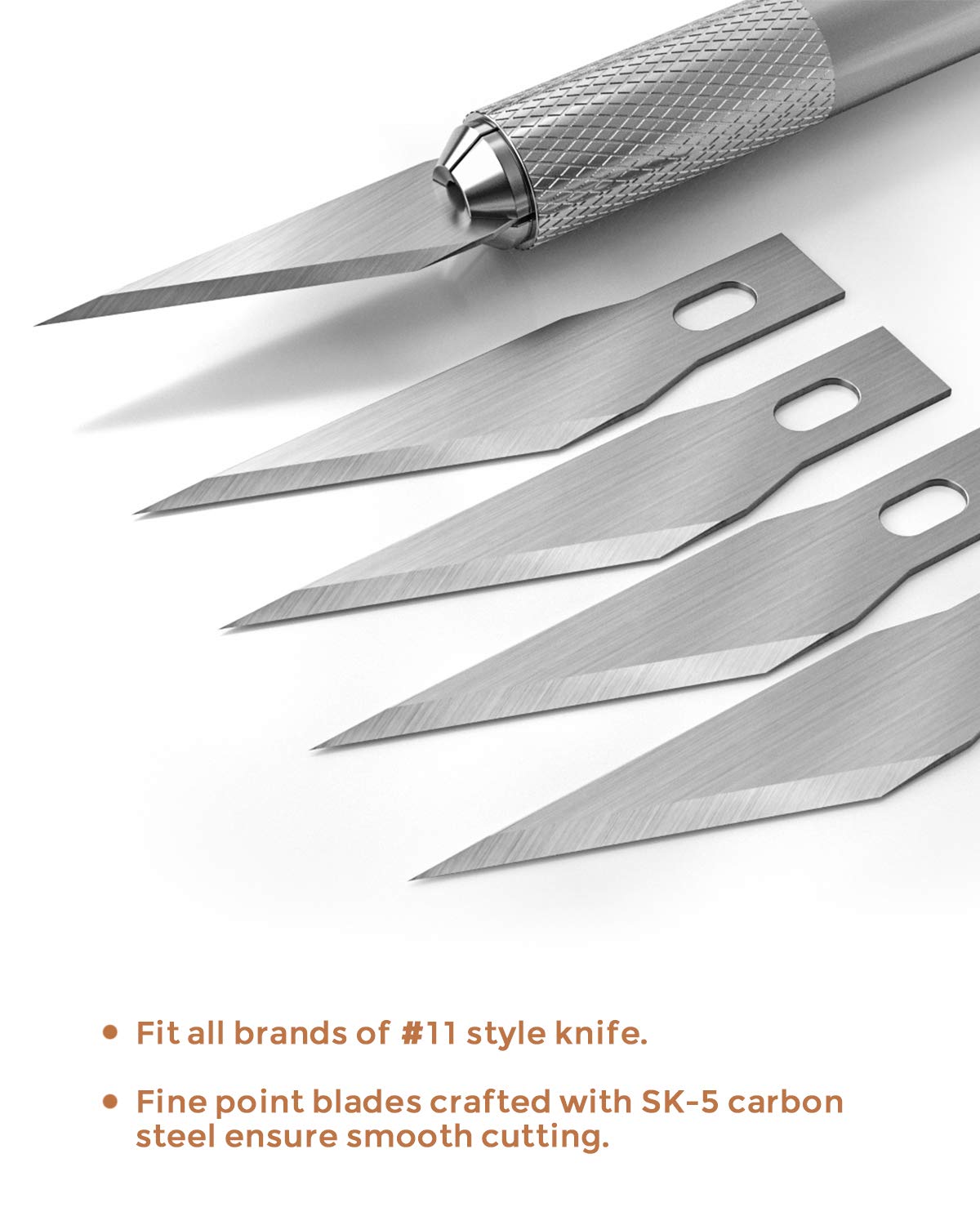 Nicpro Craft Knife & Blades SK5 with A5 Cutting Mat Kit , Hobby Knife Kit Cutting Board Set wiht Rulers for Carving Craft and Art