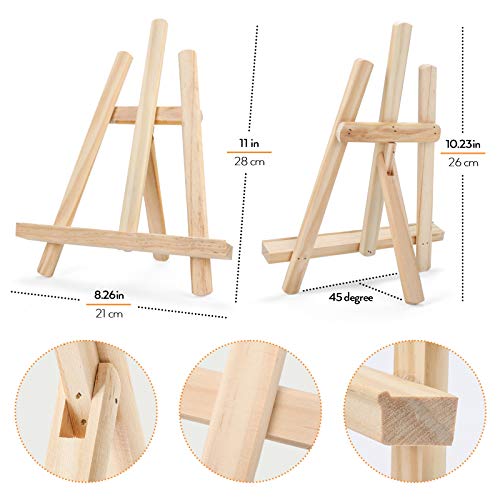 Nicpro Beginner Acrylic Paint Set, 24 Rich Pigment Colors (12ml) 12 Brushes, Wooden Easel, 4 Pack Canvas Panel, Paint Tray, Color Wheel, Painting Art Supplies for Artist Adult, Student & Kid