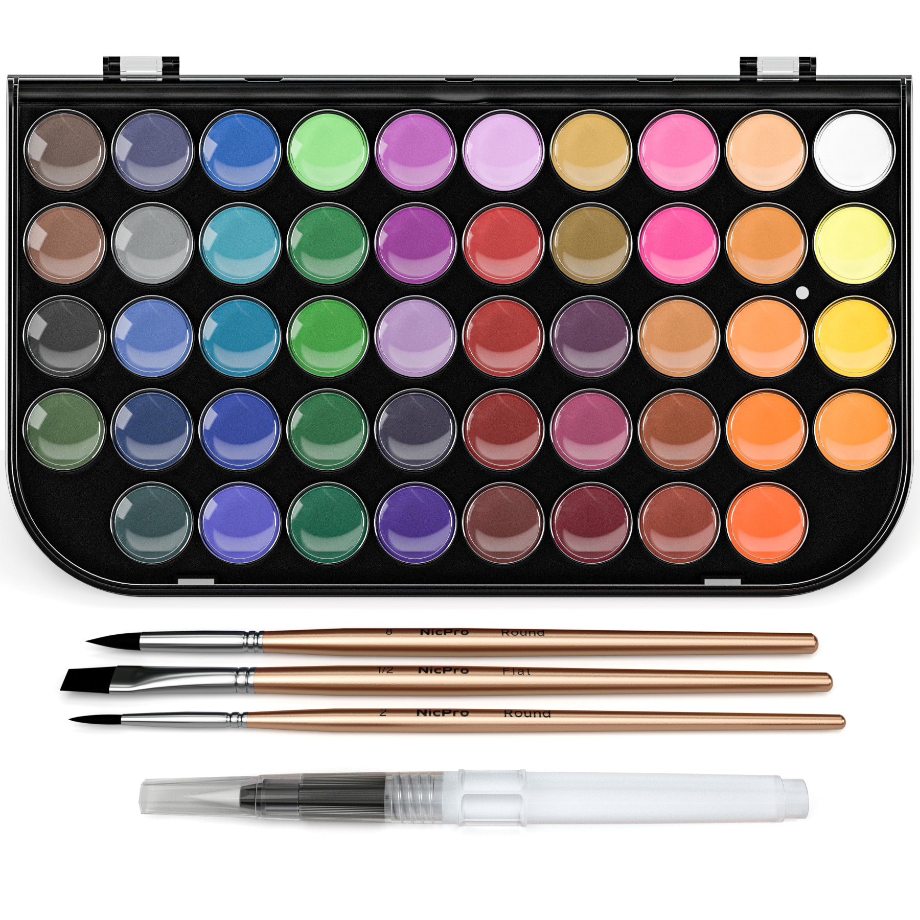 Premium Artist Paint Brush Set of 16 - Includes Palette Knife, Sponge & Organizing Case - Painting Brushes for Kids, Adults or Professionals - Perfect