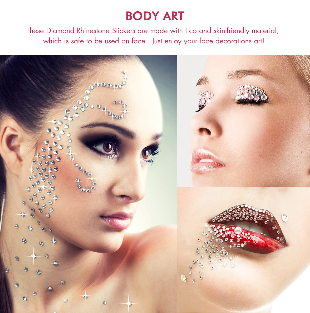 Nicpro Self-Adhesive Rhinestone Stickers Face Gems Body Jewels 4125 Pieces Crystal in 3 Size 25 Colors,25 Embellishments Sheet for Nail,Crafts,Festival,Carnival,Makeup