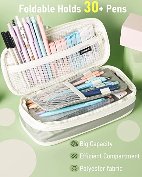 Nicpro Aesthetic School Supplies, 46 PCS Mechanical Pencil Set with Pencil Pouch, 5 Type 0.5mm & 0.7 mm Mechanical Pencil with 12 Tube HB Lead Refills, 3 Erasers, Case for Drafting Writing Drawing
