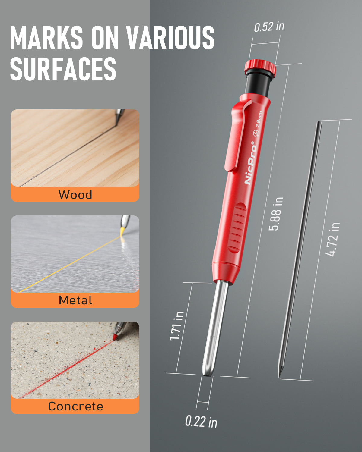 Stkr Concepts Mechanical Carpenter Pencil - 2 Pair | 12645
