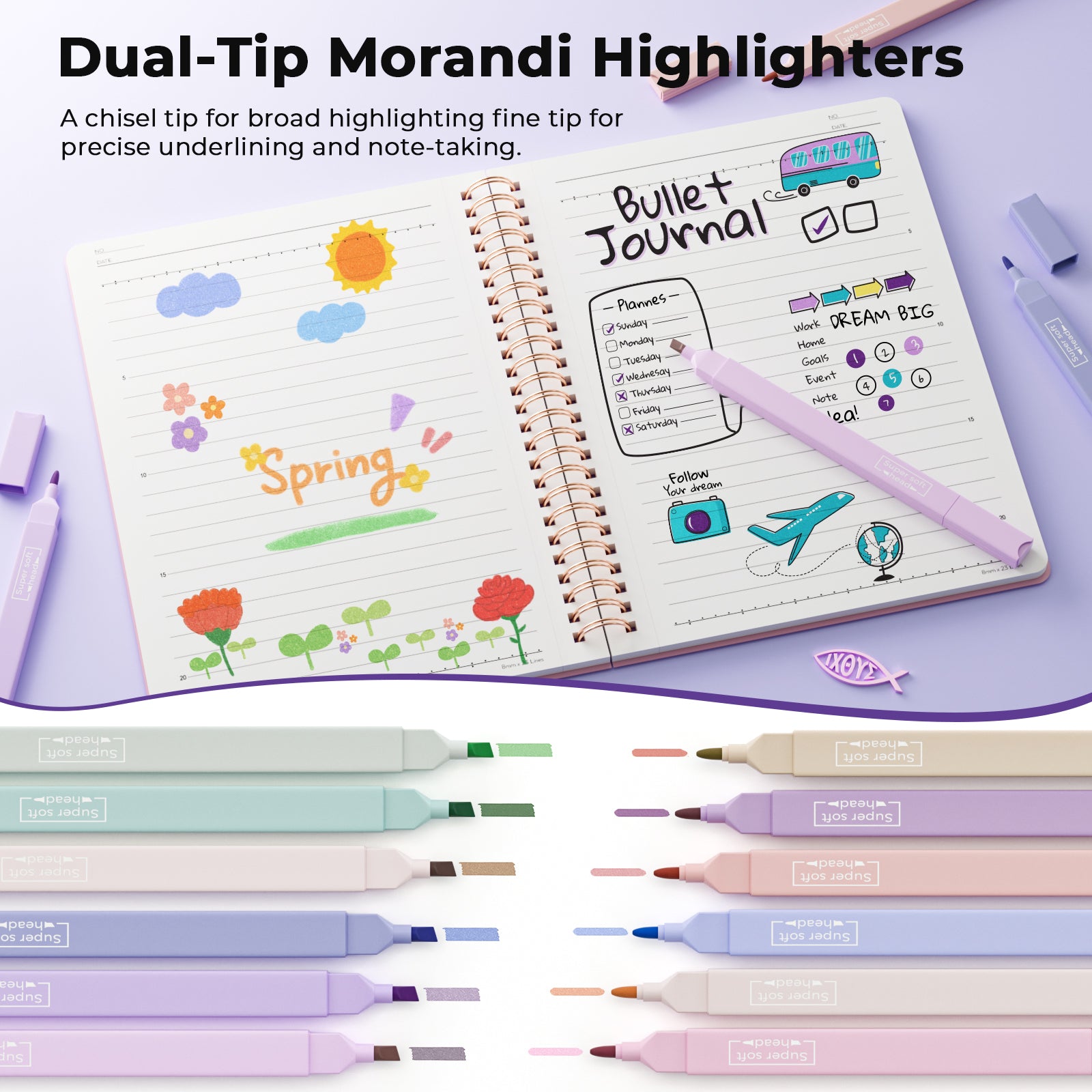 Nicpro Bible Journaling Kit, 76PCS Bible Study Supplies with Tabs, Notebook, No Bleed Highlighter and Pens, Bible Study Group Essentials Accessories Set for Students Women Christian Gifts
