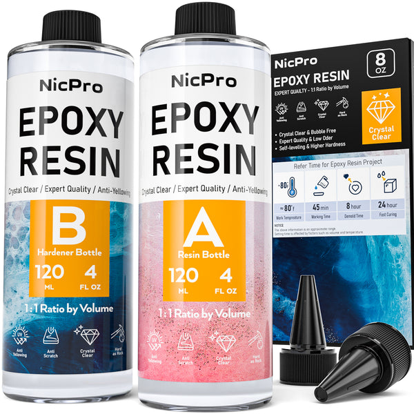Nicpro 1 Gallon Crystal Clear Epoxy Resin Kit, Casting and Coating Art  Resin Sup