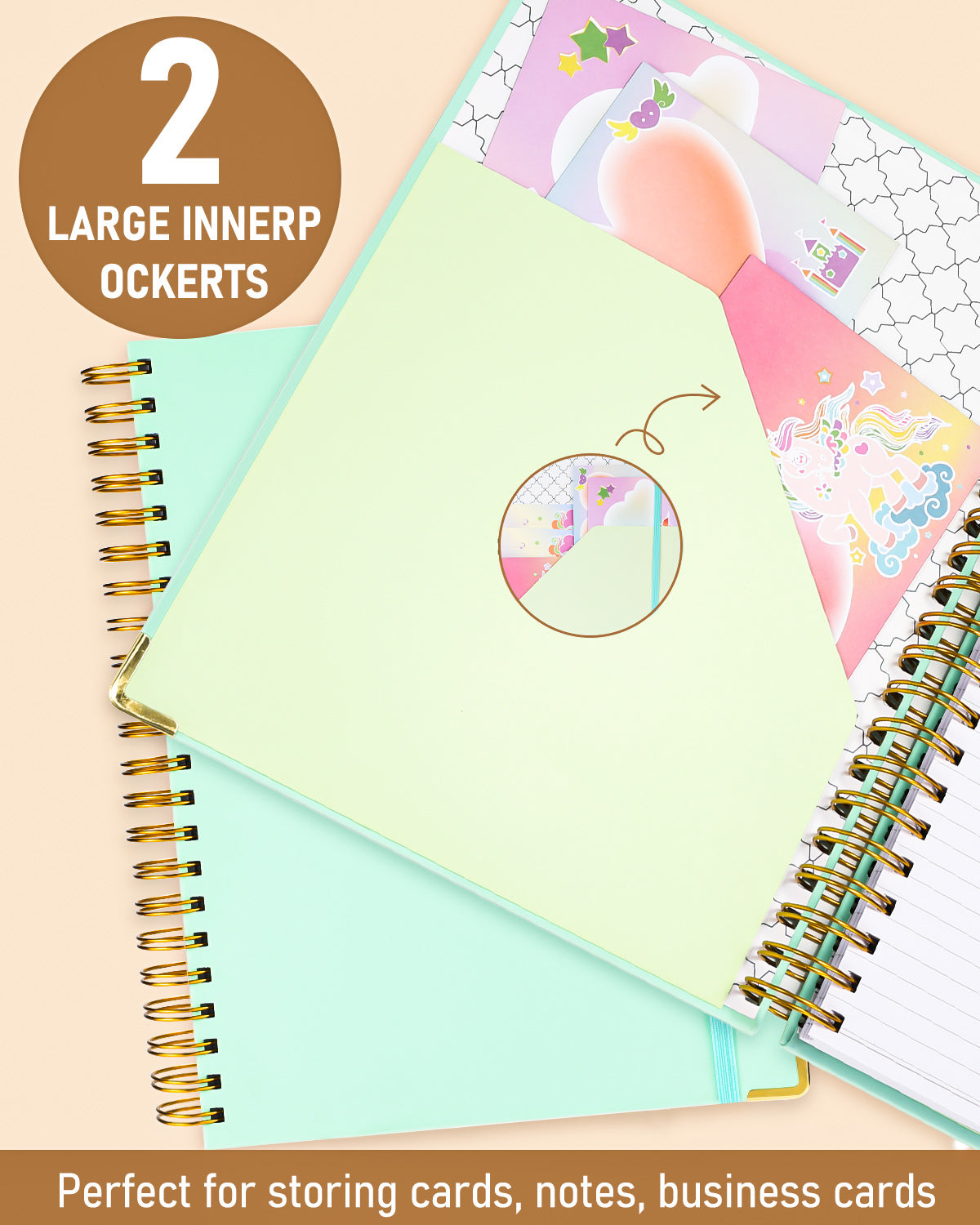 Nicpro Spiral Notebook 8.5"x 11", 300 Pages Leather Hardcover NoteBook Journals, Sea Green Coil College Ruled Notebook with 60pcs Index Tabs for Women Men, A4 Large Lined Journal with 100 GSM Thick Paper for Work School Note Taking Business