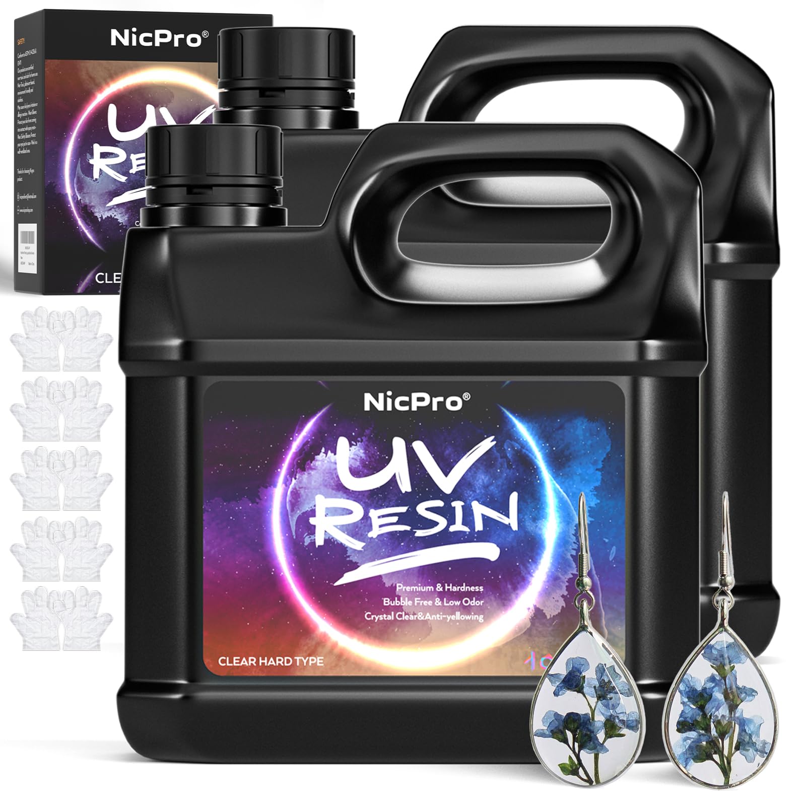 Nicpro 2 Gallon Crystal Clear Epoxy Resin Kit, Casting and Coating Resin  (FS)