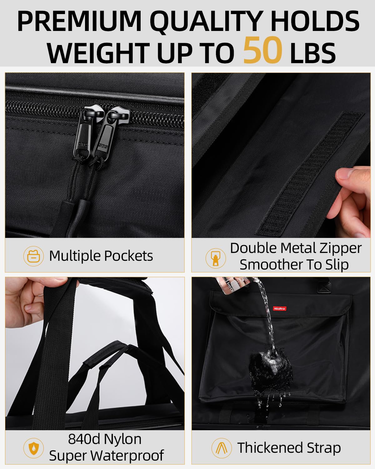 Nicpro Upgrade Art Portfolio Bag 20 x 26 Inches Waterproof