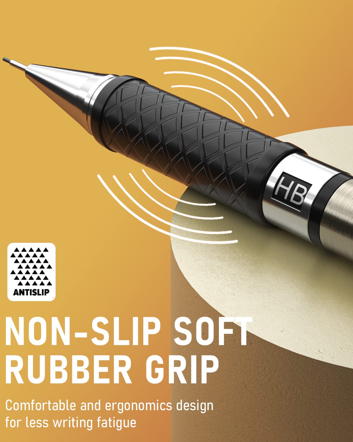 Nicpro Black Mechanical Pencils 0.5mm & 0.7 mm, Metal Lead Pencil Set