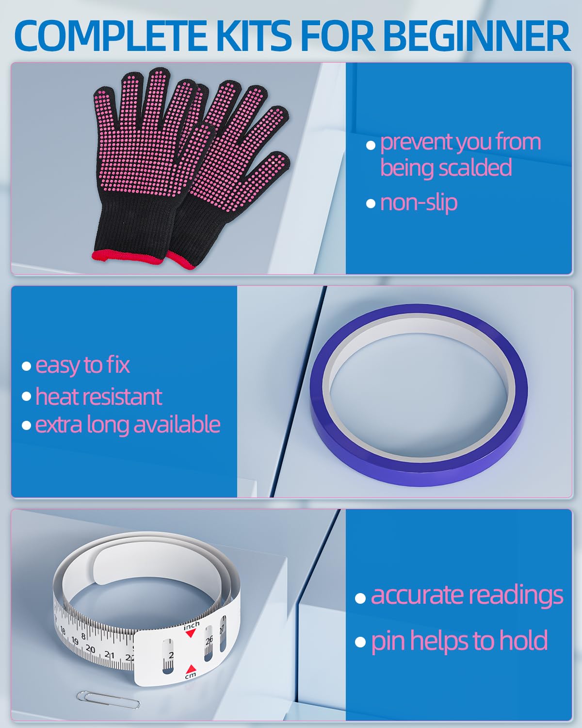  20 Pack Sublimation Heat Tape Dispenser Set Heat Resistant  Gloves
